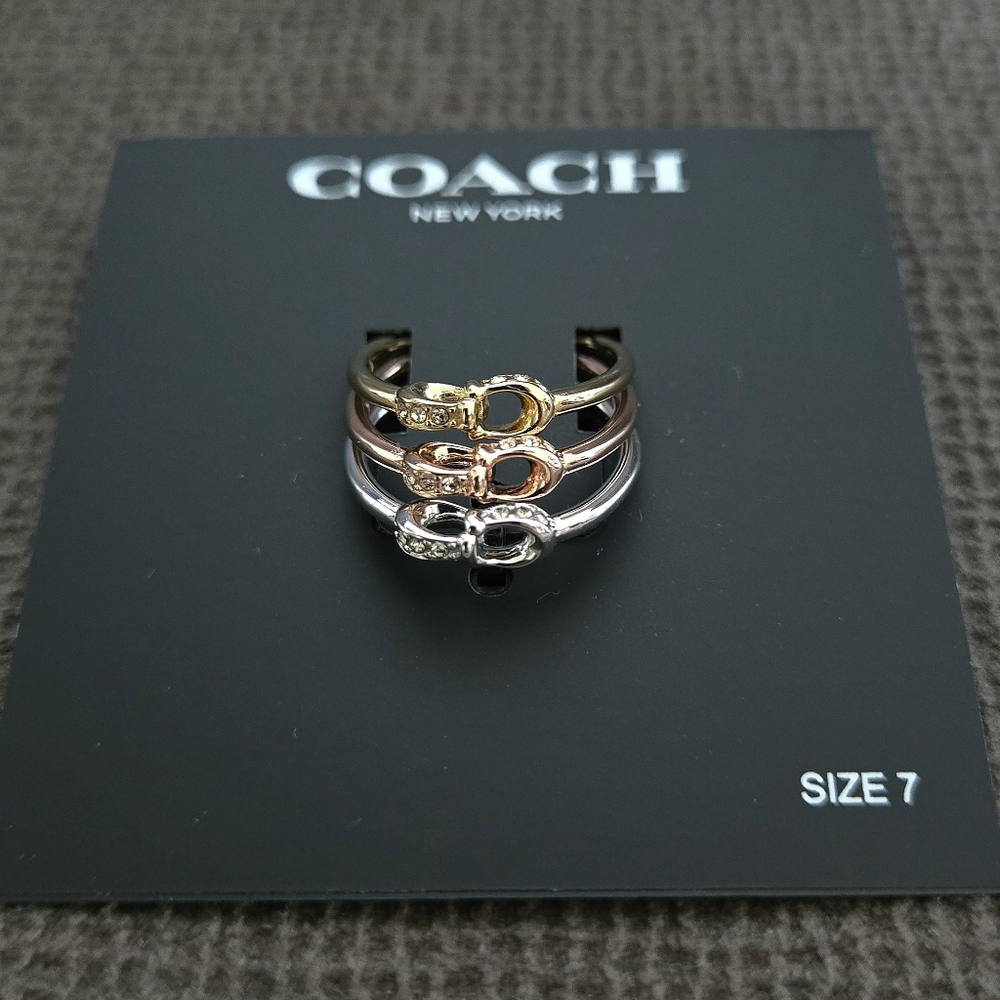 Coach Interlocking🔗 "C"s Ring💍 Trio3️⃣ - Picture 8 of 16